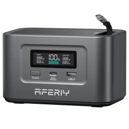 AFERIY Nano100 Portable Power Station,99.2Wh100W Telescopic Type-C Cable,1.5h Full Charge, 3000 + Cycles LiFePO4 Battery