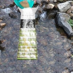Portable Folding Gold Sluice Box for Efficient Gold Panning, Multi-Layer Filtration for Fine Gold Recovery for Outdoor Use