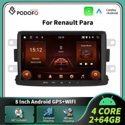 Podofo 8" Carplay Android Car Radio For Renault Para Car Intelligent System 2 Din GPS Navigation RDS Multimedia Player