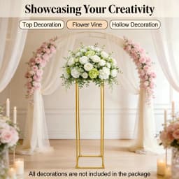 Wedding Bracket Gold Flower Holder50 * 50 * 180cm Round Tube Roller Tooth Connection for Wedding Party Event Decorations