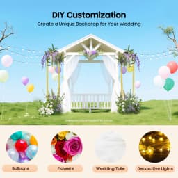 Wedding Bracket Gold Flower Holder50 * 50 * 180cm Round Tube Roller Tooth Connection for Wedding Party Event Decorations