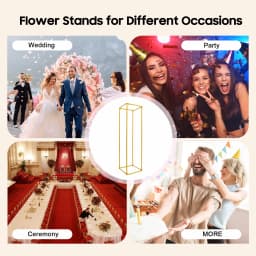 Wedding Bracket Gold Flower Holder50 * 50 * 180cm Round Tube Roller Tooth Connection for Wedding Party Event Decorations