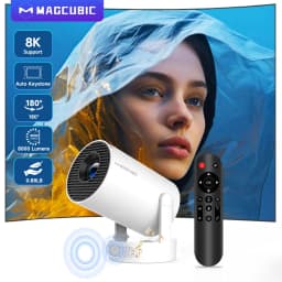 Magcubic HY300 Pro+ Voice Control Projector 8K Android 14 Beam 8000 Lumens Wifi6 BT5.4 Cinema Outdoor Portable Add Airmouse