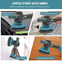 OWJHE Cordless Car Polisher 6 Gears Adjustable Auto Electric Waxing Sanding Sealing Glaze Power Tool Fit Makita 21v Battery Pin