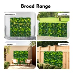 6PCS Artificial Greenery Wall Panels, Realistic Plastic Hedge Screen, Vertical Garden for Home Garden Balcony Decoration