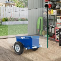 8 Inch Blue Heavy Duty Panel Dolly Cart for Drywall Wood Doors 1100LBS Capacity Adjustable Width with Solid Rubber Wheels
