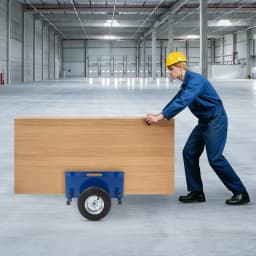 8 Inch Blue Heavy Duty Panel Dolly Cart for Drywall Wood Doors 1100LBS Capacity Adjustable Width with Solid Rubber Wheels