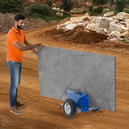 8 Inch Blue Heavy Duty Panel Dolly Cart for Drywall Wood Doors 1100LBS Capacity Adjustable Width with Solid Rubber Wheels