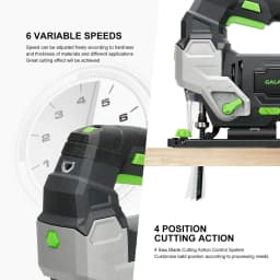 GALAX PRO Electric jigsaw with laser guide 3000 rpm 800 W with 6 variable spe