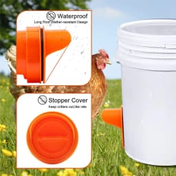 Automatic Gravity Chicken Feeder DIY Rainproof Poultry Feeder Port Reduce Spillage Food Farm Chicken Duck Food Controller Tools