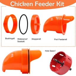Automatic Gravity Chicken Feeder DIY Rainproof Poultry Feeder Port Reduce Spillage Food Farm Chicken Duck Food Controller Tools