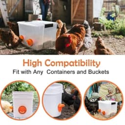 Automatic Gravity Chicken Feeder DIY Rainproof Poultry Feeder Port Reduce Spillage Food Farm Chicken Duck Food Controller Tools