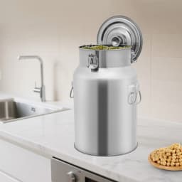 18L 201 Stainless Steel Bucket with Lid 4 76Gal Capacity Container for Beer Water Oil Storage Restaurant Home Kitchen Camping