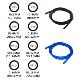 2M Length Silicone Vacuum Tube Hose Silicon Tubing 3MM 4MM 6MM 8MM 10MM 12MM 14MM 16MM Blue Auto parts Universal