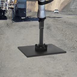 Tamping Shaft Plate, Heavy-duty Tamper Plate with 30mm Rod, 40CR Steel Compactor Plate for Road Construction, Trench, 26*20.5cm
