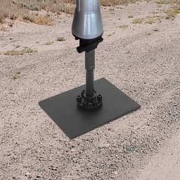 Tamping Shaft Plate, Heavy-duty Tamper Plate with 30mm Rod, 40CR Steel Compactor Plate for Road Construction, Trench, 26*20.5cm