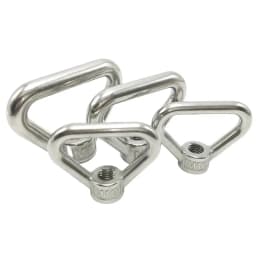 Stainless Steel Triangular Lifting Eye Nut, Threaded Ring Assembly, Suitable for Handle Bolts, M8, M10