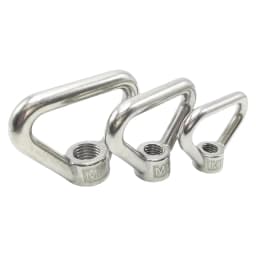 Stainless Steel Triangular Lifting Eye Nut, Threaded Ring Assembly, Suitable for Handle Bolts, M8, M10