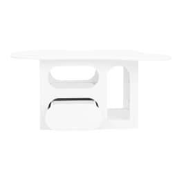 PINGGO Cloud-Shaped Coffee Table 97x45x43.5cm with Drawers Open Storage Compartments Living Room Furniture