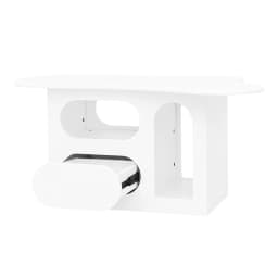 PINGGO Cloud-Shaped Coffee Table 97x45x43.5cm with Drawers Open Storage Compartments Living Room Furniture
