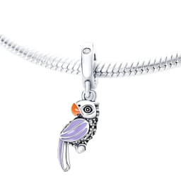 Fmrose 925 Sterling Silver Parrot,Bird Pendant for Bracelets and Necklaces Original DIY Jewelry Making for Women