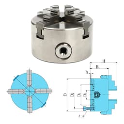 4 Jaw 100mm 3.94ft Independent Self-Centering Lathe Manual Scroll Chuck for Mini Mechanical Lathe Wood Process