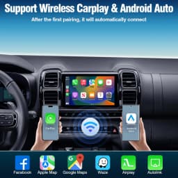 Autotop Wireless Carplay Android Auto for Peugeot Citroen Ds Opel Proace Nac Rcc V850 Retrofit Kit with Mirror Link Airplay Gps