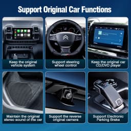 Autotop Wireless Carplay Android Auto for Peugeot Citroen Ds Opel Proace Nac Rcc V850 Retrofit Kit with Mirror Link Airplay Gps
