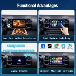 Autotop Wireless Carplay Android Auto for Peugeot Citroen Ds Opel Proace Nac Rcc V850 Retrofit Kit with Mirror Link Airplay Gps
