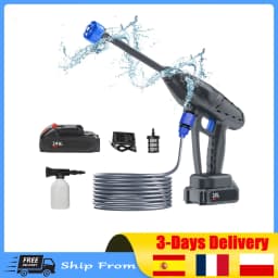 300W 26Bar Cordless High Pressure Washer, Portable Electric Spray Gun for Car/Home/Garden, Rechargeable Battery-Powered Water Cl