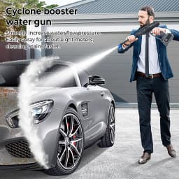 300W 26Bar Cordless High Pressure Washer, Portable Electric Spray Gun for Car/Home/Garden, Rechargeable Battery-Powered Water Cl