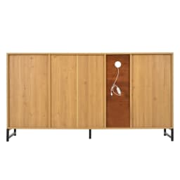 PINGGO Modern Wooden Side Cabinet with Three Drawers - Elegant Carved Storage Console - Stylish And Practical Home Furniture