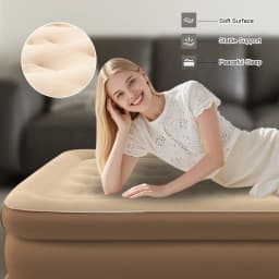 Foldable Inflatable Mattress Stable Support Travel Portable Bed Soft Surface Rest Comfort Easy Clean Material Unique Design Beds