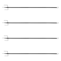 4 Pieces Black Outside Hanging Light Poles, Patio Lighting Stand 3m/10ft, To Hang Patio Lights, Flags, Wind Chimes, Mason Jars