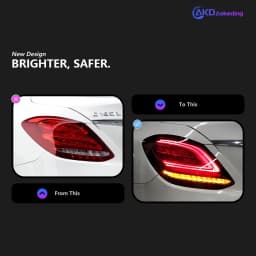 AKD Car Styling Lights for Mercedes-Benz W205 Tail Lihgt 2014-2021 C-CLASS C180 C200 C260 C300 LED Tail Lamp DRL Dynamic Signal Auto Accessories
