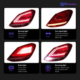 AKD Car Styling Lights for Mercedes-Benz W205 Tail Lihgt 2014-2021 C-CLASS C180 C200 C260 C300 LED Tail Lamp DRL Dynamic Signal Auto Accessories