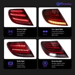 CG Car Styling Tail Lamp for Benz W204 LED Tail Lights 2007-2013 C-CLASS W204 LED DRL Turn Signal Brake Reverse Auto Accessories