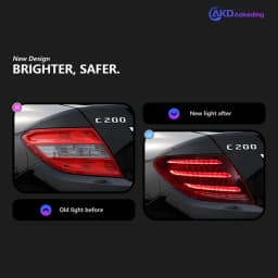 CG Car Styling Tail Lamp for Benz W204 LED Tail Lights 2007-2013 C-CLASS W204 LED DRL Turn Signal Brake Reverse Auto Accessories