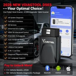VDIAGTOOL D503 For BMW Automotive Scanner Car Diagnostic Tools ECU Coding Scanner 25+ Resets All Functions Lifetime Free Update