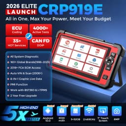LAUNCH X431 CRP919E OBD2 Scanner, 2026 Bidirectional Scan Tool as CRP919EBT, CANFD/DoIP/FCA SGW, ECU Code, 35+ Service,