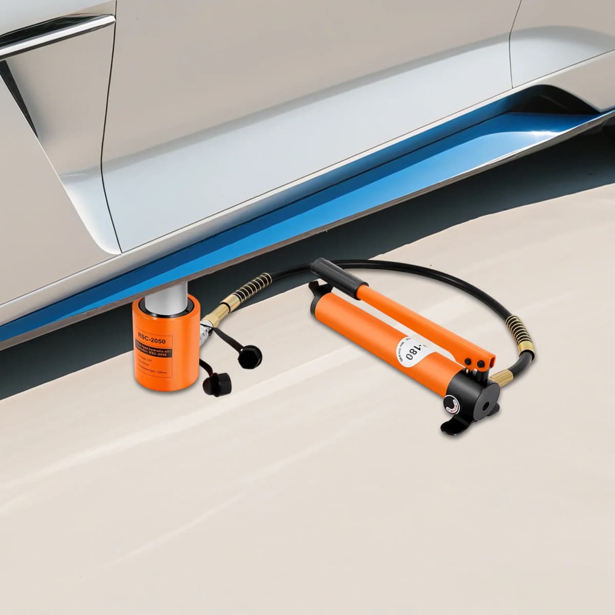 CNCEST Hydraulic Hand Pump 20T CP-180 Hydraulic Ram Cylinder Jack with 0.512" Stroke Hand Pump Portable Power Ram
