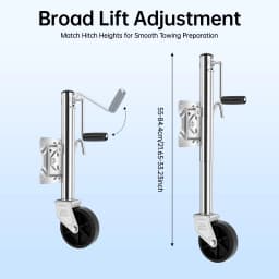 Multi-purpose Trailer Jack Trailer Support Wheels Strong Bearing Capacity 540kg for Towing Trailers and Boat Trailers