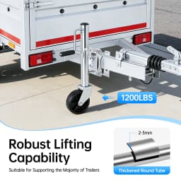 Multi-purpose Trailer Jack Trailer Support Wheels Strong Bearing Capacity 540kg for Towing Trailers and Boat Trailers