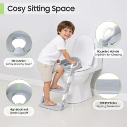 Adjustable Height Potty Training Seat Anti-Slip Pads for Safety Toddler Toilet Trainer for Girls Boys
