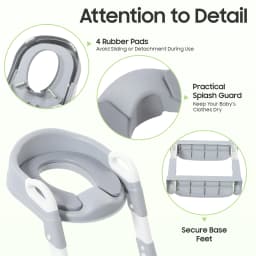Adjustable Height Potty Training Seat Anti-Slip Pads for Safety Toddler Toilet Trainer for Girls Boys