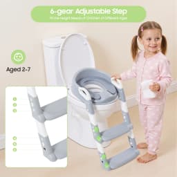 Adjustable Height Potty Training Seat Anti-Slip Pads for Safety Toddler Toilet Trainer for Girls Boys