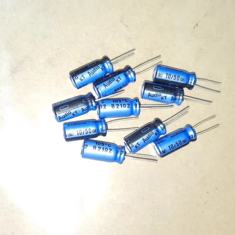 10Pcs/100Pcs Original Nichicon AUDIO KT Series 5X11mm 50V10uF Audiophile Electrolytic Capacitors 105 degrees