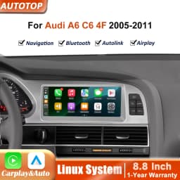8.8 Inch Linux Wireless CarPlay Andorid Auto Car Radio For Audi A6 C6 4F 2005-2011 MMI 2G 3G GPS Navigation Stereo Autoradio