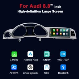 8.8 Inch Linux Wireless CarPlay Andorid Auto Car Radio For Audi A6 C6 4F 2005-2011 MMI 2G 3G GPS Navigation Stereo Autoradio