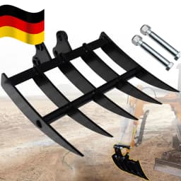 Rake Attachment 25mm Pins for Mini Excavator Fit for JCB Berger Kingway GG NEX and Chinese Mini Excavators